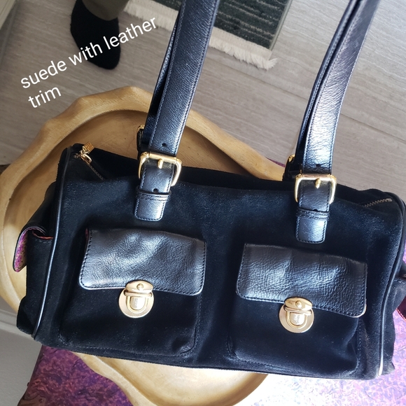 Maxx NY Leather And Suede Shoulder Satchel Bag - Picture 9 of 16